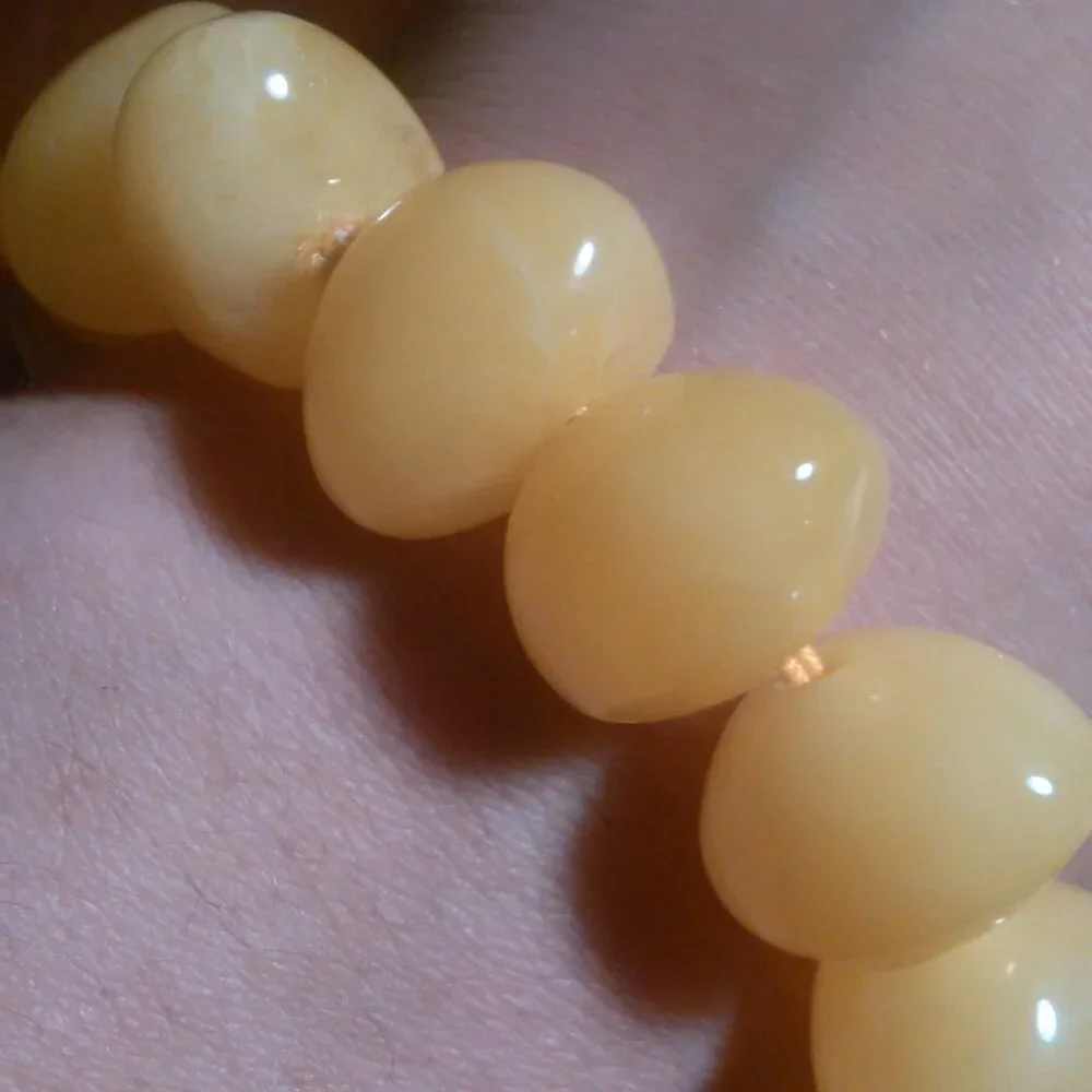 Golden Color Lab Created Light Amber Nuggets Stretch Bracelet